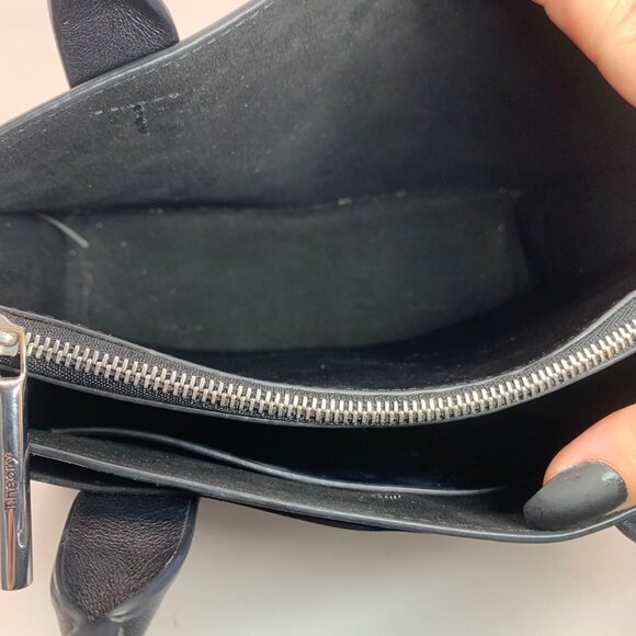 Theory Black Leather West Mini Satchel - Picture 10 of 11